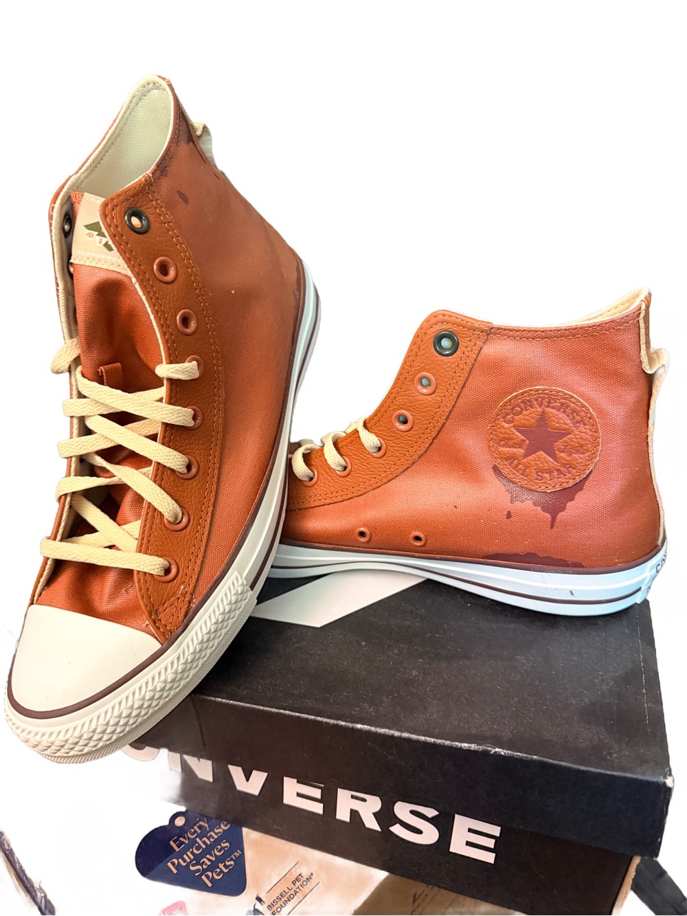 Converse Chuck Taylor Faux Leather High Tops - Brand New - Size M 11